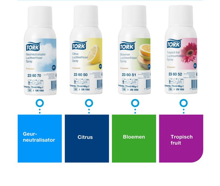 Диспенсер для аэрозольного освежителя воздуха Aluminium, электронный, пластик, (A1), бел. Tork - фото 3