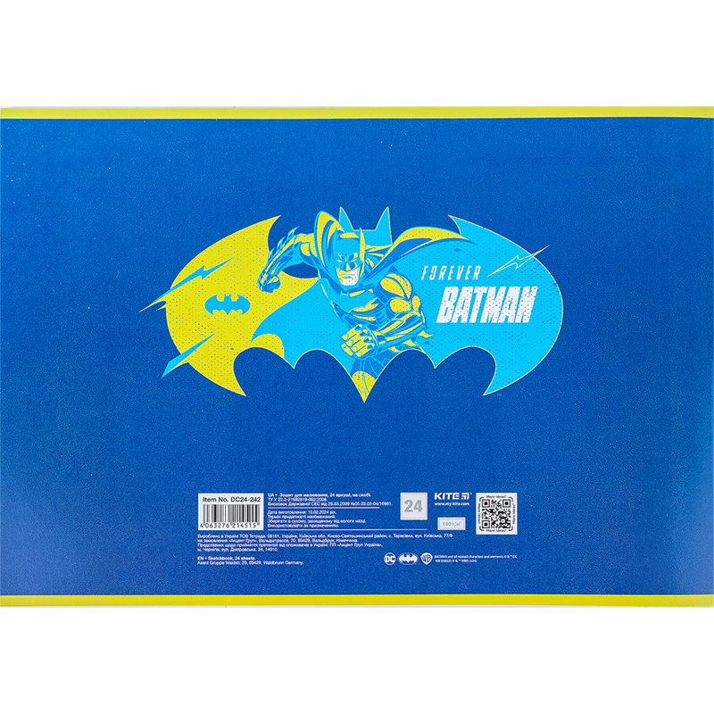 Тетрадь для рисования, 24л., скоба, гибр. лак + УФ лак, «DC Comics» Kite - фото 11