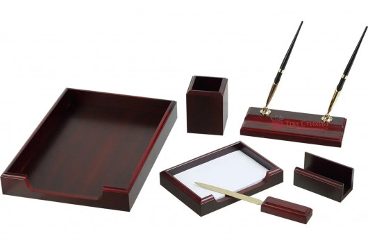 Набор настольный деревянный 6 предметов DIRECT, красн. дерево (6159XDU) Bestar - фото 3