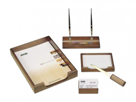 Набор настольный деревянный 5 предметов DIRECT, орех (5159XDX) Bestar - фото 2