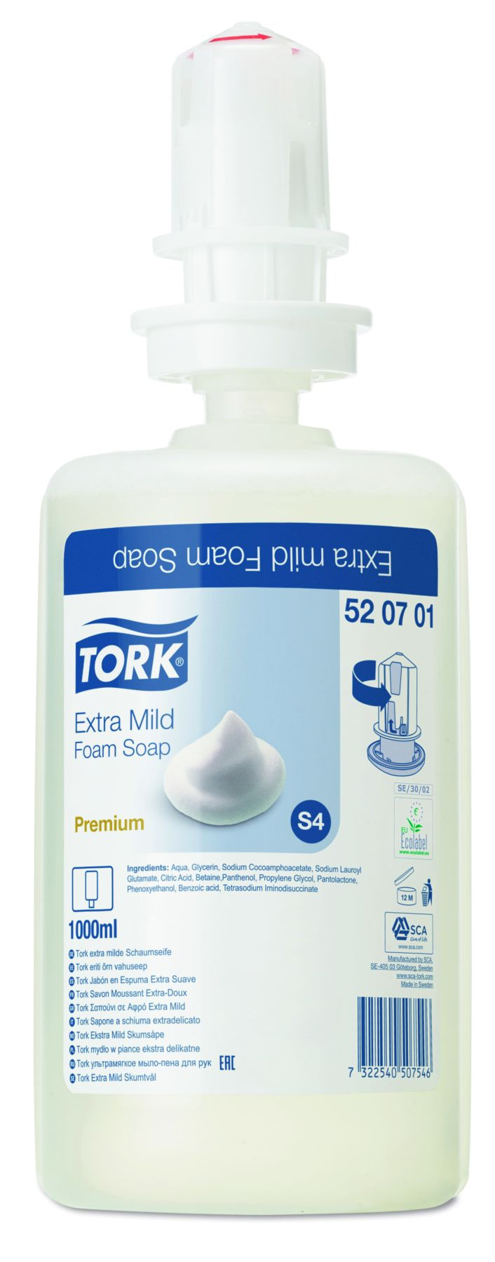 Мыло-пена жидкое, 1000мл., 2500 порций, в кассете для диспенсера, Premium Tork - фото 2