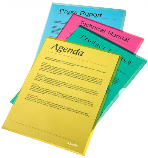 Папка-уголок матовая, 115мкм., 25шт./уп., зелен. Esselte - фото 4