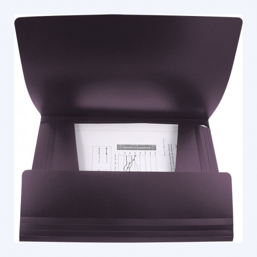 Папка на резинках А4, пластик, толщина 500мкм., cливовый Axent - фото 3