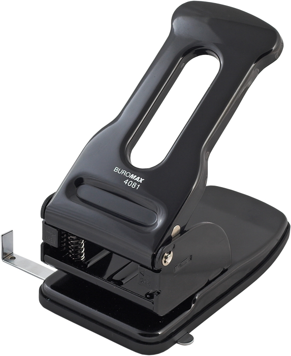 Дырокол большой, на 2 отверстия, до 70 листов BM.4081, металлический, 205*112*185мм., черн. BuroMax - фото 2