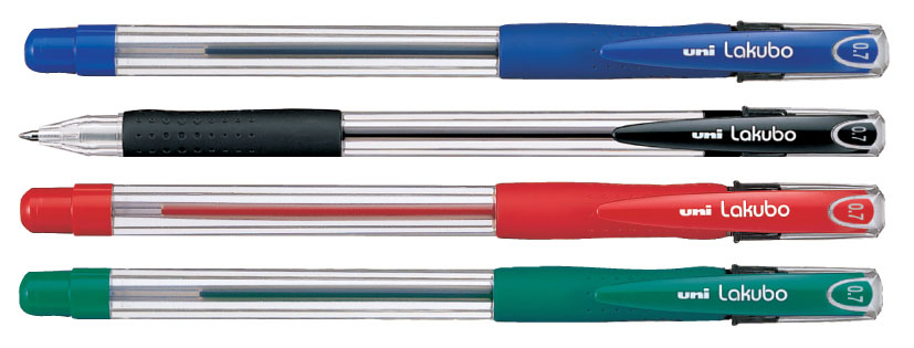 Ручка кулькова Lakubo micro 0.7мм., корпус, прозор., ст., чорн. Uni — фото 6