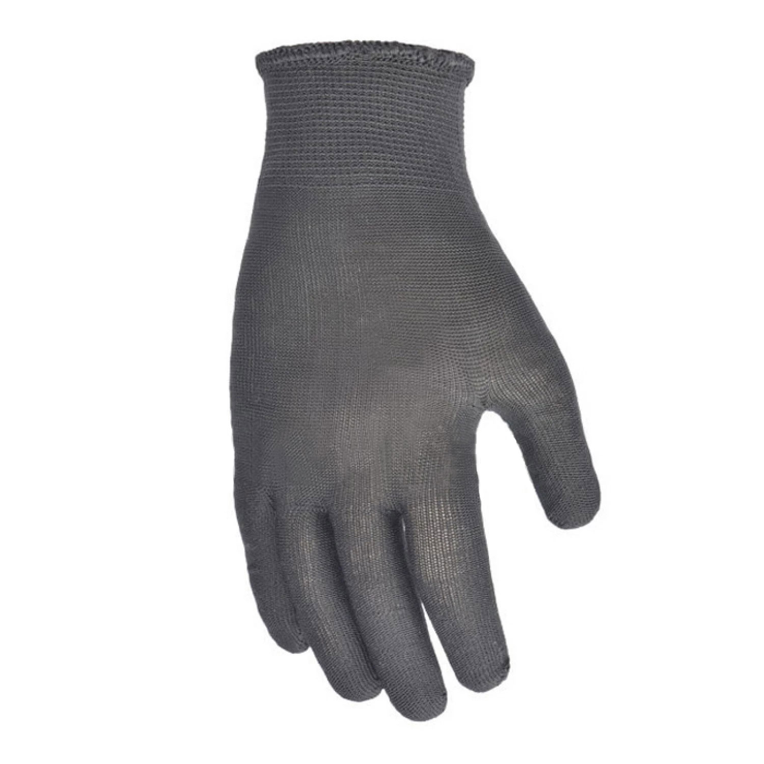 Перчатки вязаные трикотажные Лайт, ладошка ПВХ точка, 13 класс, 10 (XL) размер, серый (4413) Doloni - фото 3