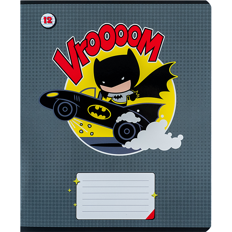 Тетрадь 12 лист., лин., гибр. лак + УФ лак, DC Comics (DC24-234) Kite - фото 13