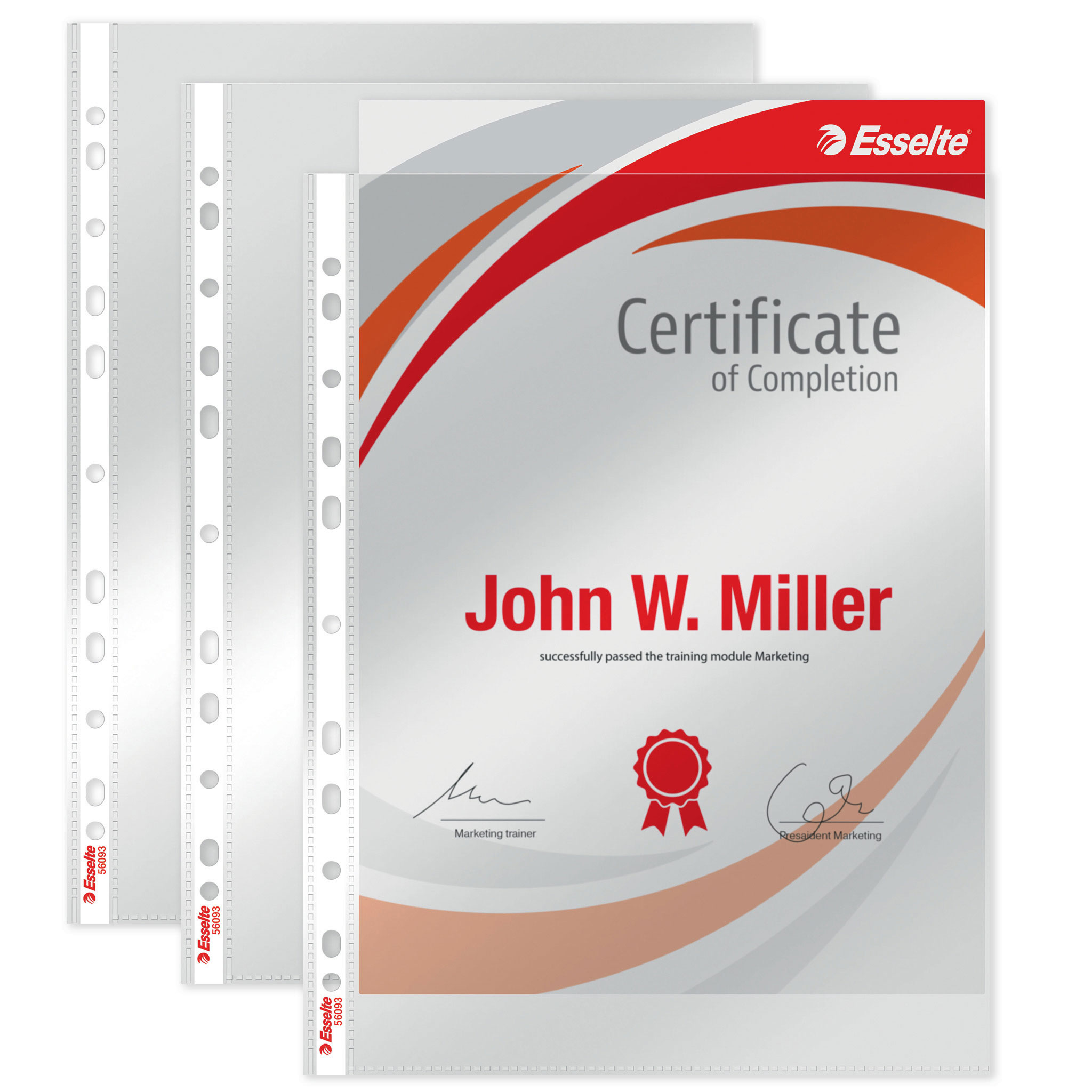 Файл Premium глянцевый А4, 105мкм., верхний разрез, 10шт./уп. Esselte - фото 8