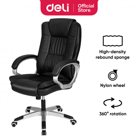 Крісло офісне ергономічне DELI EXECUTIVE CHAIR, PU шкіра (4524), чорн. DELI — фото 10