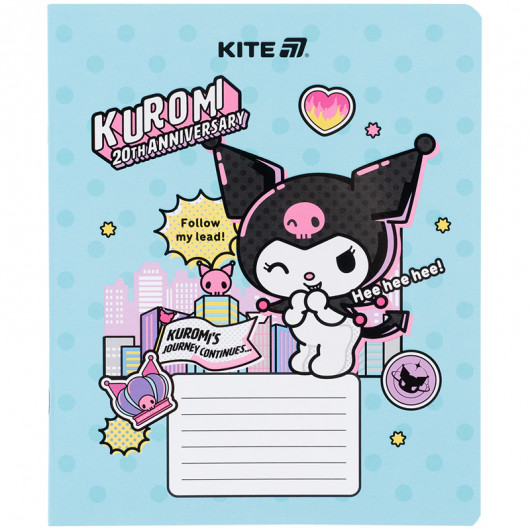 Зошит 18 арк., лін., софт-тач + УФ лак, Hello Kitty-2 (HK25-237-2) Kite — фото 12