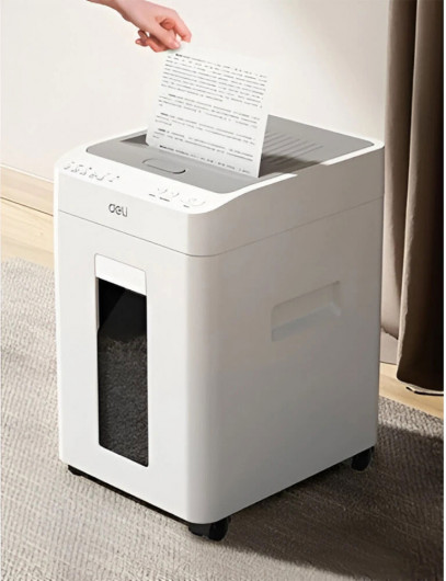 Уничтожитель документов DELI T081, AutoFeed 100 листов, резка 2*12мм., корзина 26л., класс P-5 DELI - фото 3