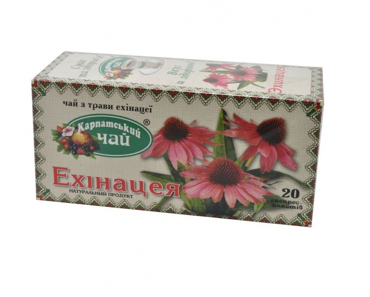 Чай Эхинацея, 20пак. по 1,35г. Карпатский - фото 1