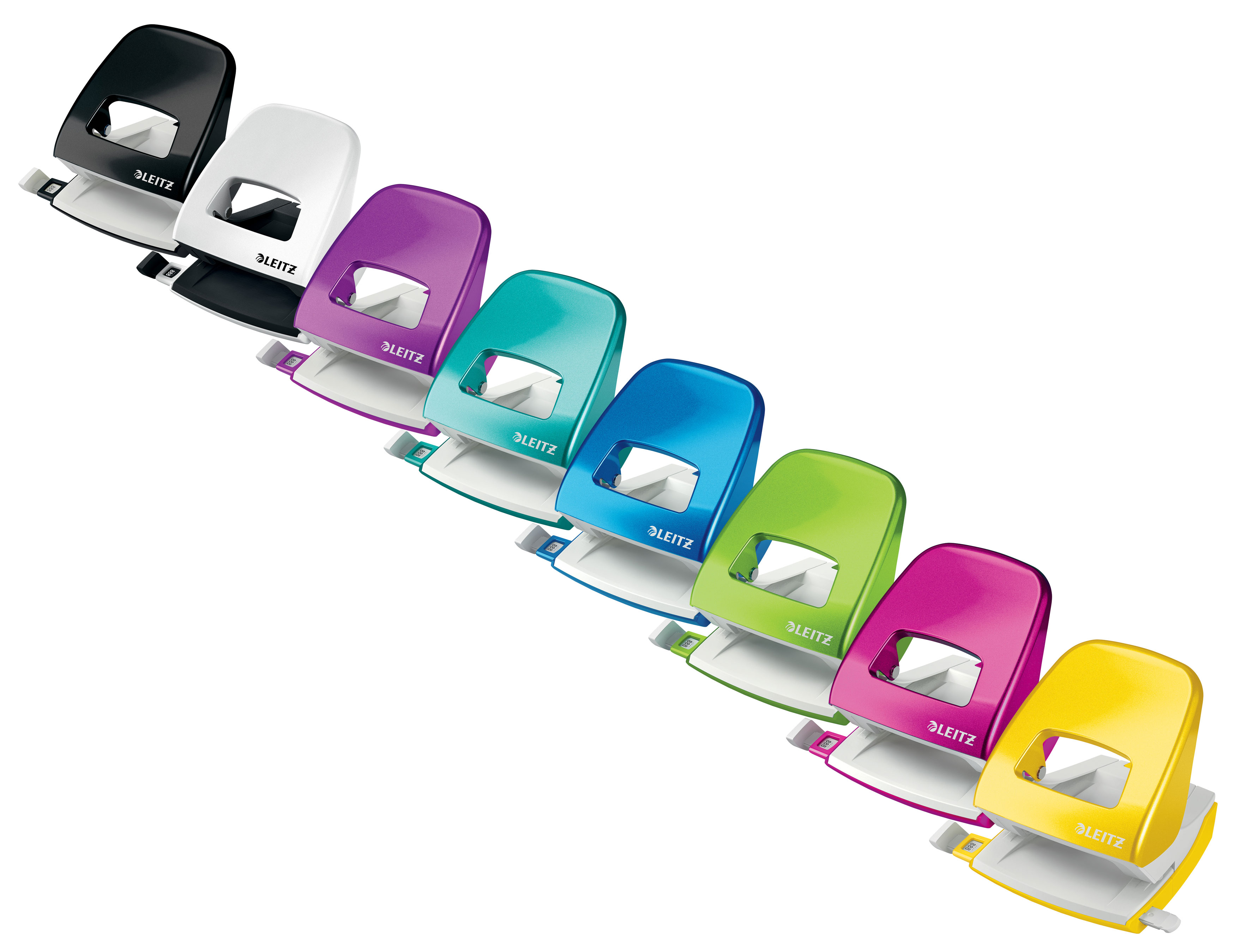 Дырокол на 2 отверстия, до 30 листов Wow, металлический черничный LEITZ - фото 9