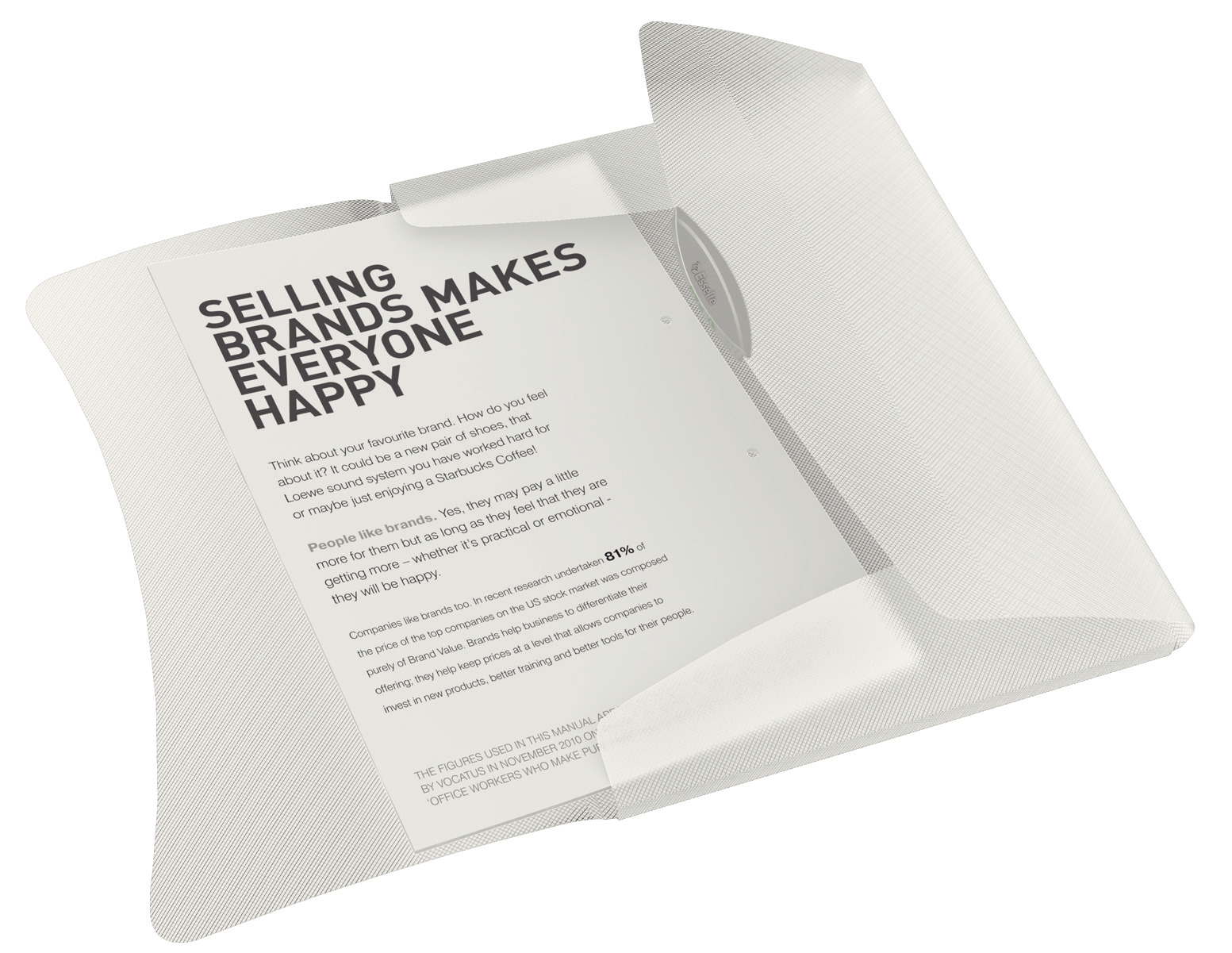 Папка на гумках Vivida А4, 150арк., поліпропілен з тисненням, біл. Esselte — фото 5