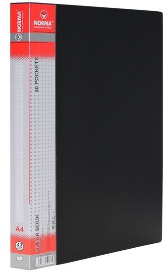 Папка на 40 файлов, толщина 650мкм., черн. NORMA - фото 4