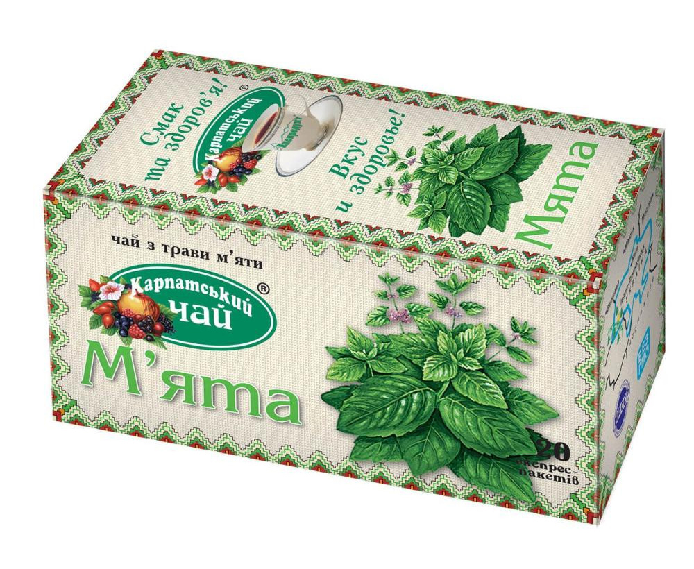 Чай Мята, 20пак. по 1,35г. Карпатский - фото 2