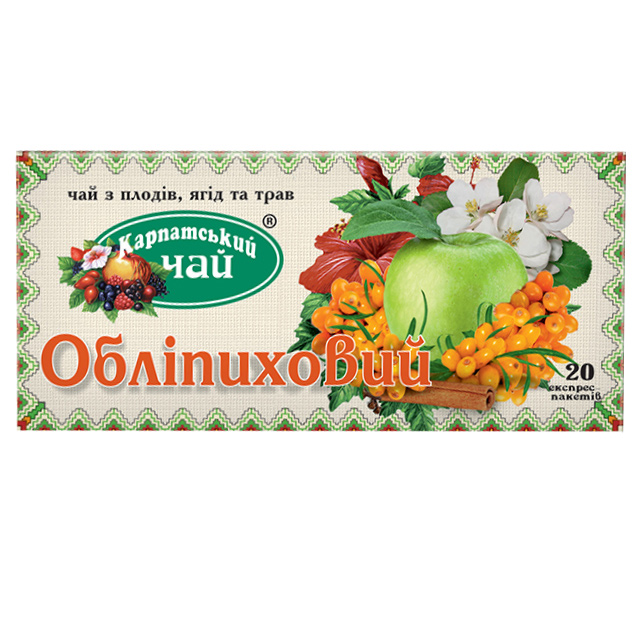 Чай Обліпиховий, 20пак. по 2г Карпатський — фото 2