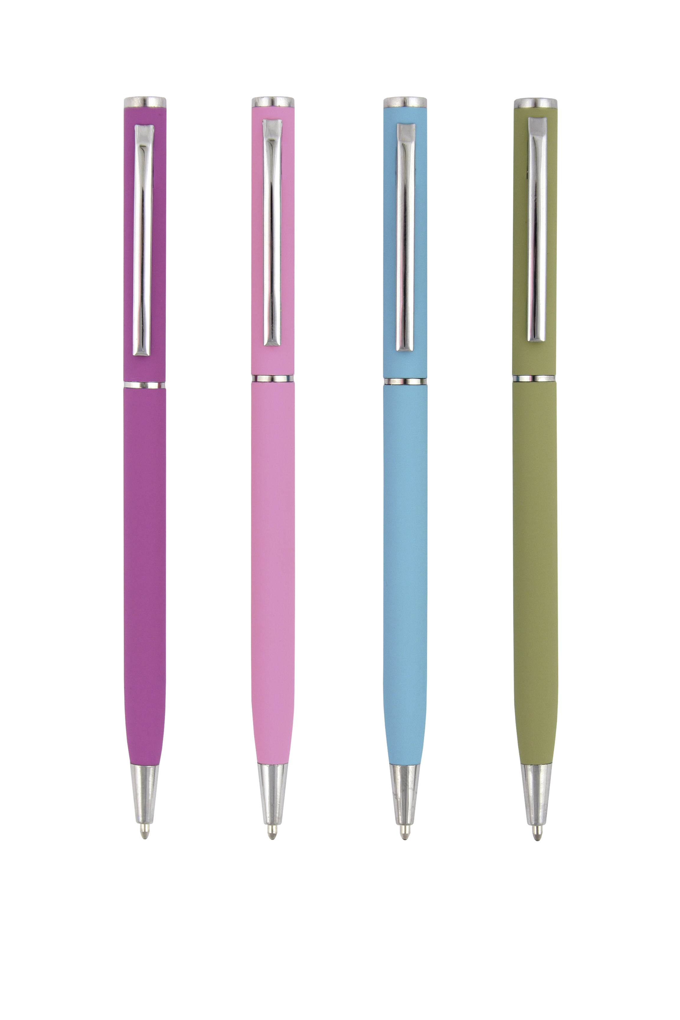 Ручка шариковая металлическая Fun Rubber, стержень син., корпус голуб. Penmate - фото 2