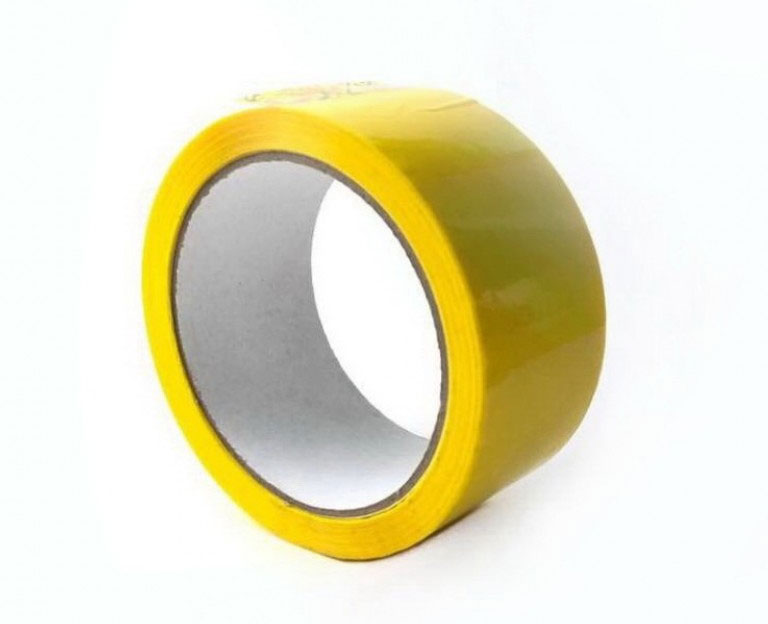 Клейка стрічка пакувальна  48мм.*91,4м (100ярд), 40мкм., жовт. Україна — фото 1