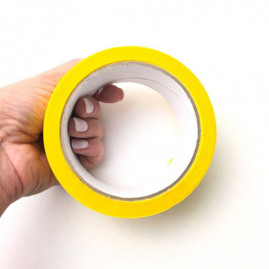Клейка стрічка пакувальна  48мм.*91,4м (100ярд), 40мкм., жовт. Україна — фото 2