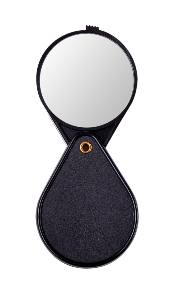 Лупа D50 d=50мм., 4 кратне збільшення, кишенькова, складна, оптичне скло BuroMax — фото 3