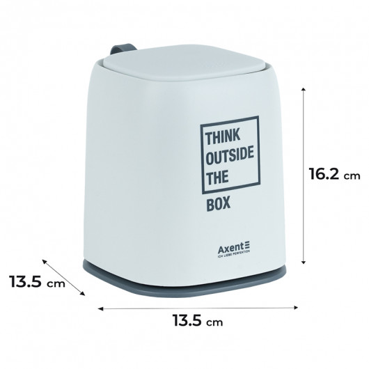 Настільний контейнер для сміття, прямокутний, білий Axent — фото 8