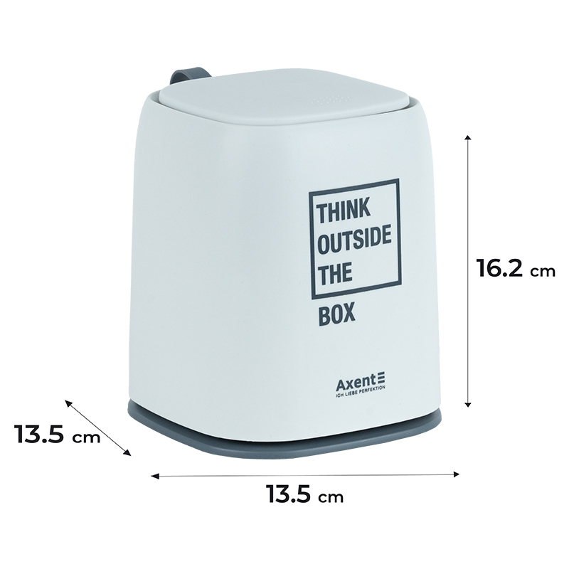 Настільний контейнер для сміття, прямокутний, білий Axent — фото 8