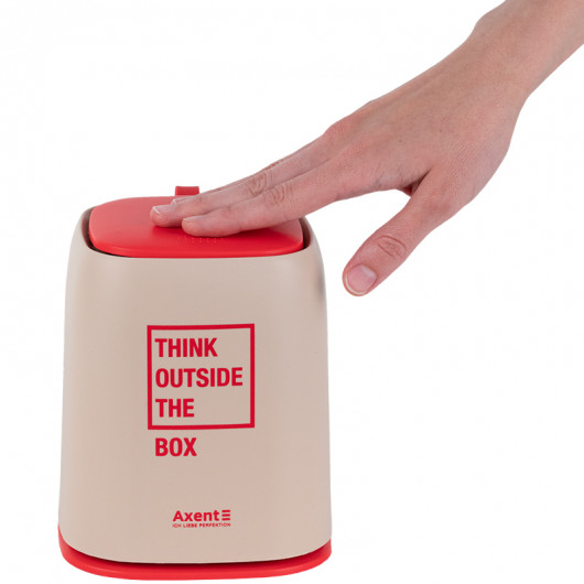 Настольный контейнер для мусора, прямоугольный, персиковый Axent - фото 8