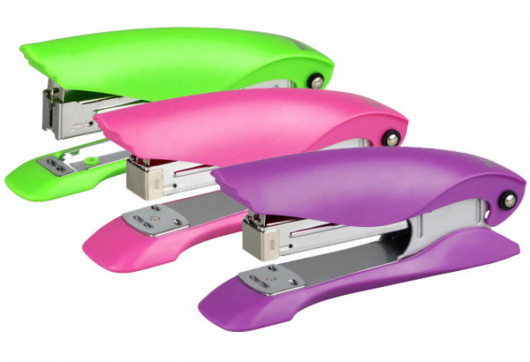 Степлер №10(10/5) Ultra, 12л., глибина 55мм., пластик., син. Axent — фото 5