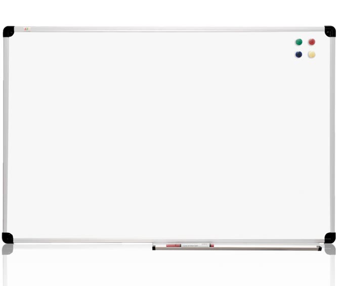 Доска белая магнитная сухостираемая S-line 50*90см., алюминиевая рамка, ABC - фото 1