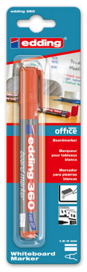 Маркер для дощок 360, кругле вістря1,5-3, червон. Edding — фото 6