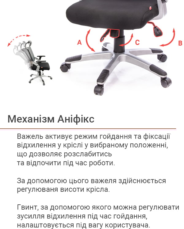 Крісло Прима PL HR ANF, сірий АКЛАС — фото 16