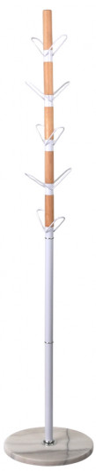 Вішак підлоговий АКЛАС Тополя VKY-6015W Дерево бук/металл, біл. АКЛАС — фото 3