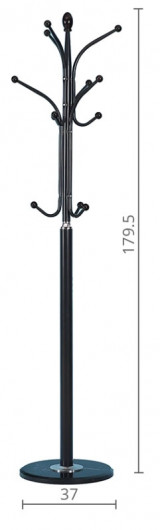 Вішак підлоговий Ялівець VKY-6292B, чорн. АКЛАС — фото 4