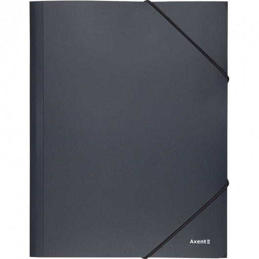 Папка на гумках А4, пластик, товщина 500мкм., сірий Axent — фото 3