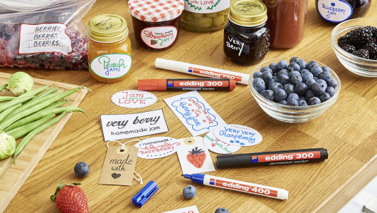 Маркер перманентный, круглое острие 1,5-3мм., 300, желт. Edding - фото 5