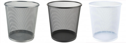 Кошик для паперів 12л., круглий металевий, біл. Axent — фото 3