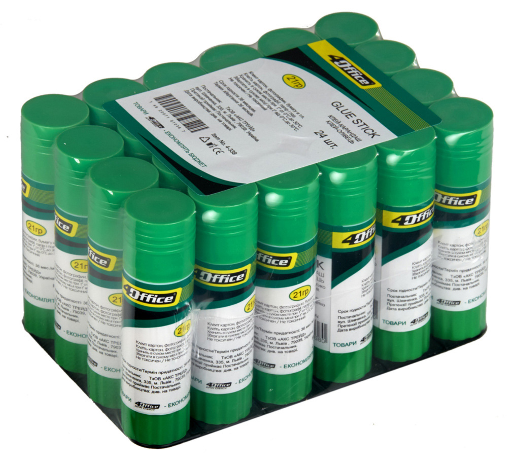 Клей-карандаш PVA, 21г. 4Office - фото 3