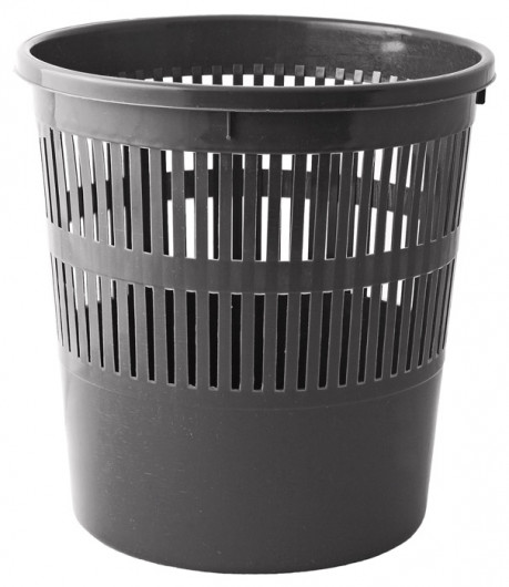 Корзина для бумаг 8л. пластиковая, черн. BuroMax - фото 2