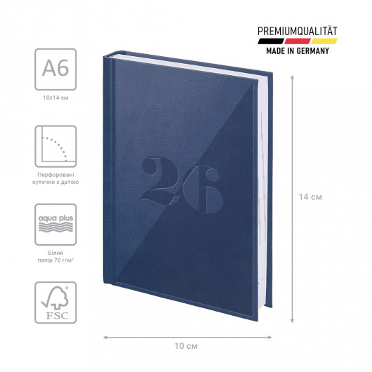 Ежедневник 2026 карманный Torino Trend, синий Brunnen - фото 5