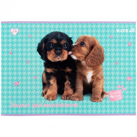Зошит для малювання, 24 арк., скоба, софт тач + УФ лак, Studio Pets (SP25-242) Kite — фото 10