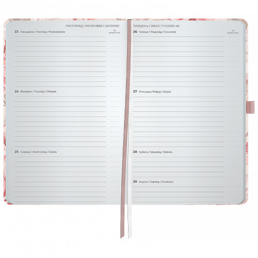 Еженедельник 2026 Partner 125*195мм, Peony Dreams Axent - фото 5