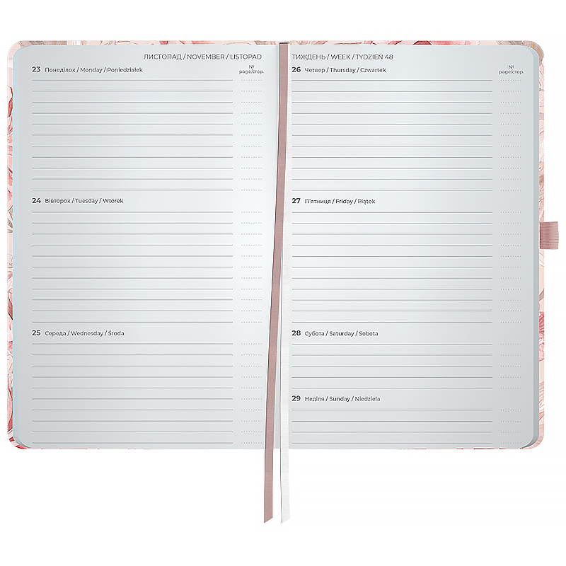 Еженедельник 2026 Partner 125*195мм, Peony Dreams Axent - фото 5