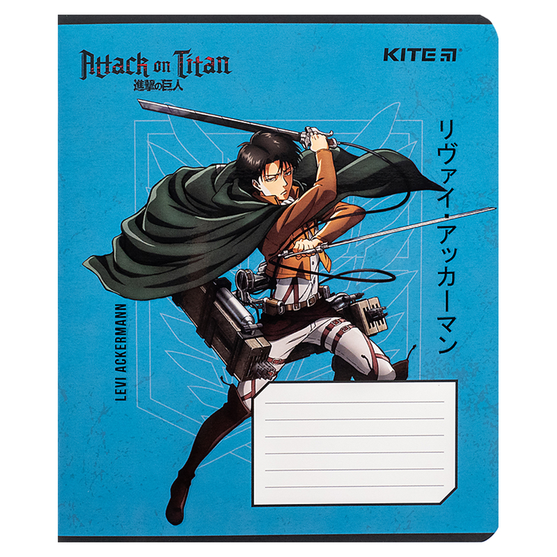 Зошит 12 арк., лін., софт тач + УФ лак, Attack on Titan (AT24-234) Kite — фото 13