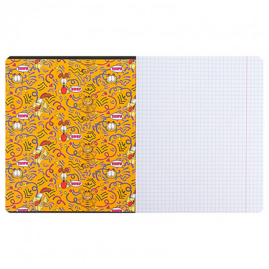 Тетрадь 18 лист., в кл., софт тач + УФ лак, Garfield (GF24-236) Kite - фото 17
