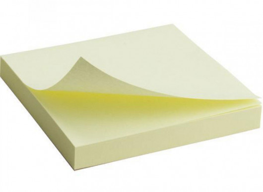 Блок паперу з клейким шаром  75*75мм.*100л., пастельний жовт. Axent — фото 4