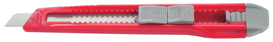 Ніж канцелярський 9мм., червоно-сірий, пластиковий Axent — фото 4