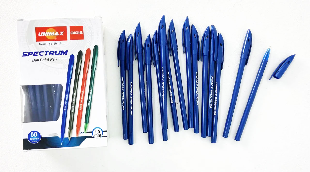 Ручка масляна Spectrum, 1,0мм., стержень син. Unimax — фото 6