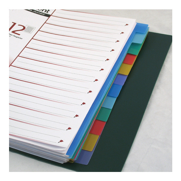 Разделитель страниц цветовой, 12 страниц (2х6 цветов), пласт. Axent - фото 4