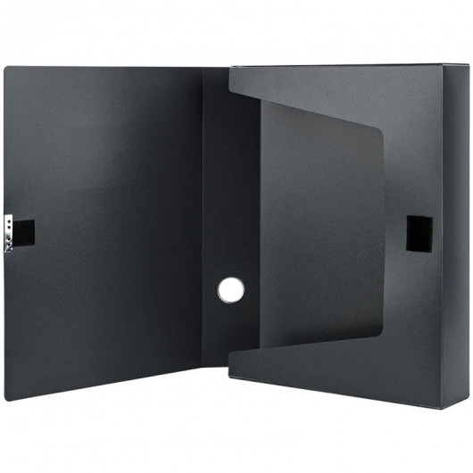 Папка-бокс на липучці 60мм., сір. Axent — фото 4